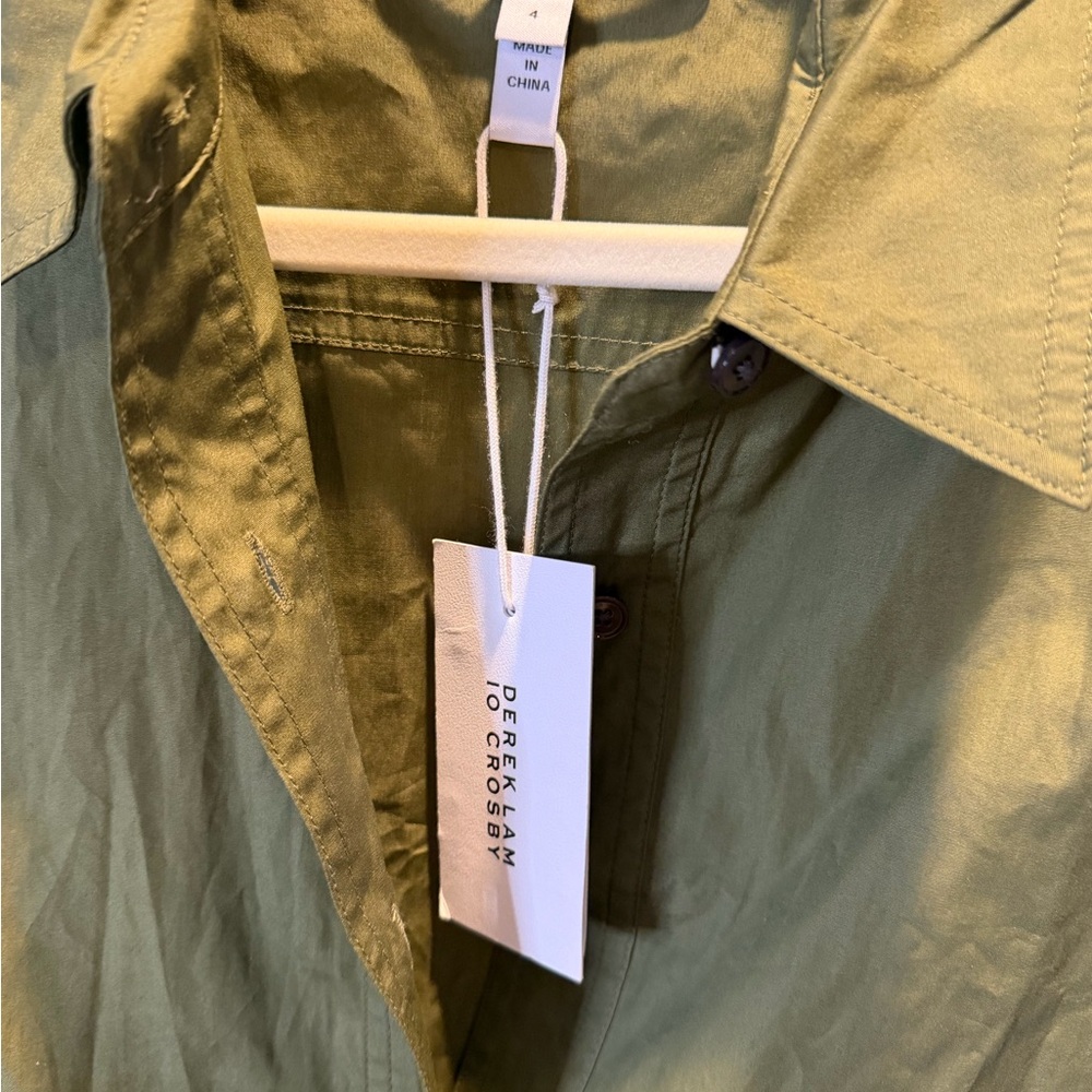 NWT 10 Crosby Derek Lam Luma A-Line Shirt Dress - Picture 10 of 10
